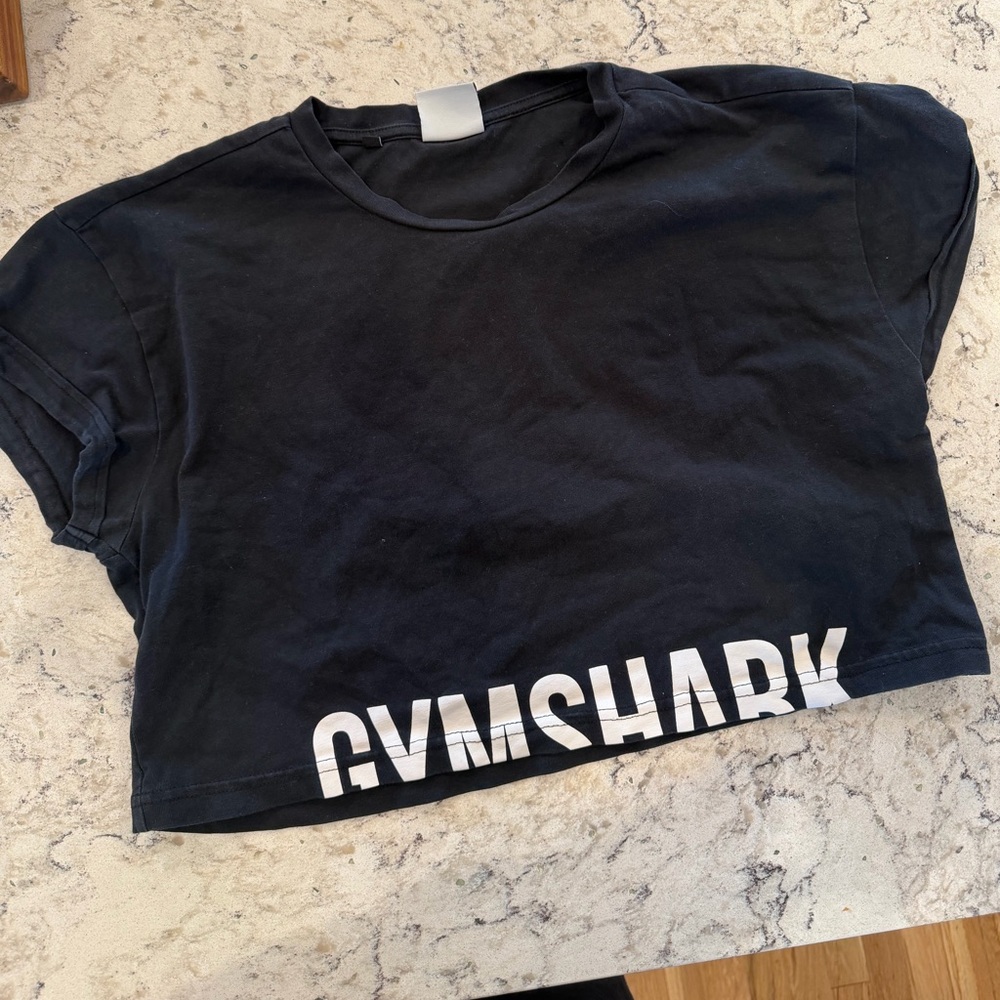 Black Gymshark Crop Top Size Medium